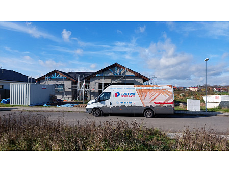 Zateplení stropu novostavby rodinného domu v Jirnech